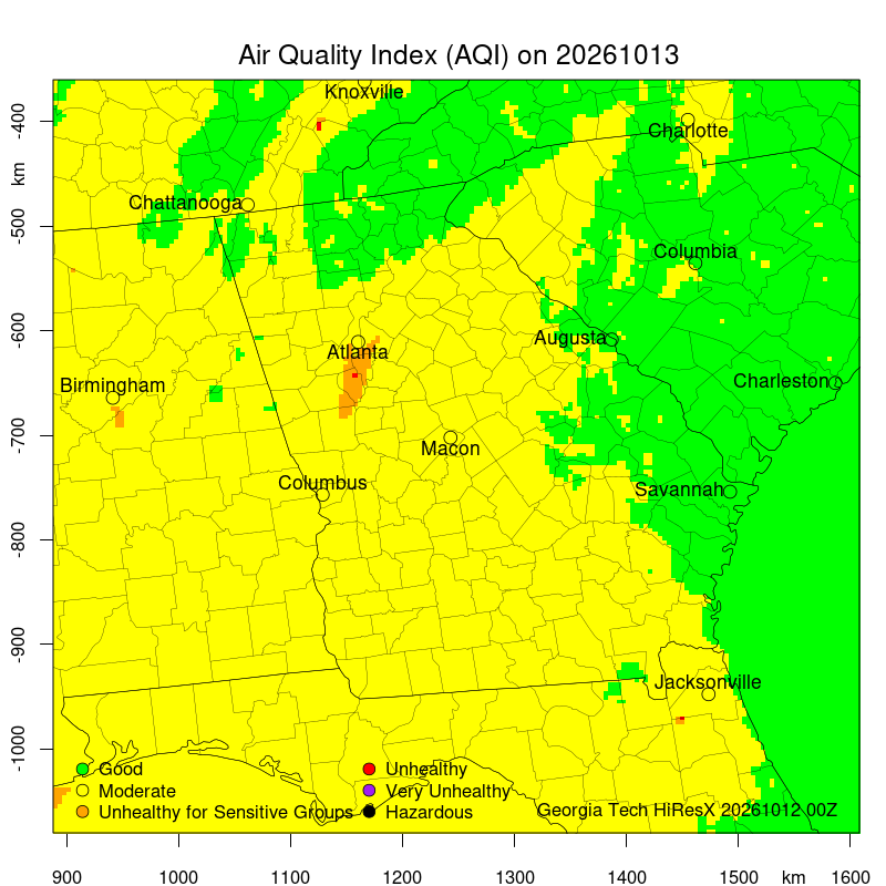 Daily Air Quality Forecast Map Not Found