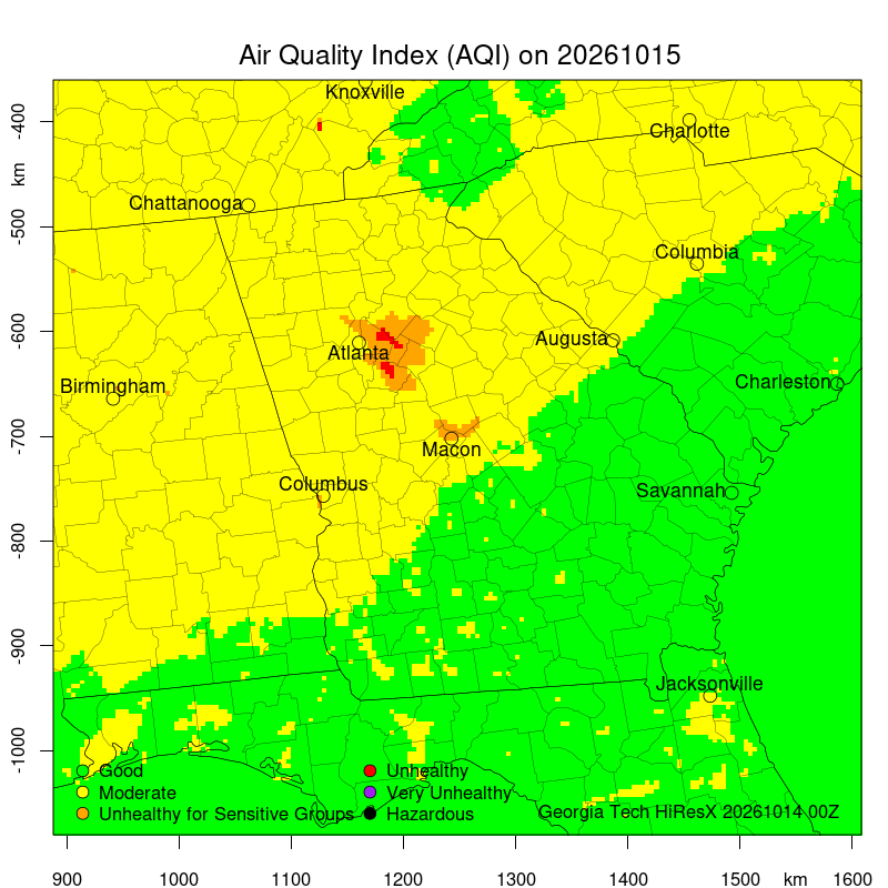 Daily Air Quality Forecast Map Not Found