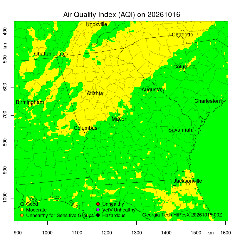 Daily Air Quality Forecast Map Not Found