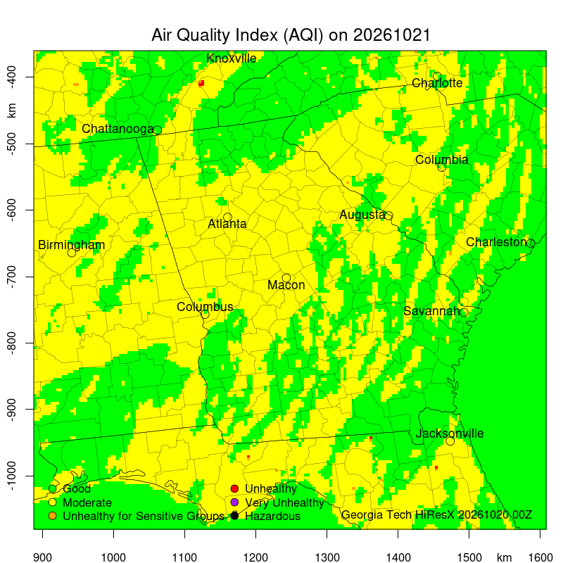 Daily Air Quality Forecast Map Not Found