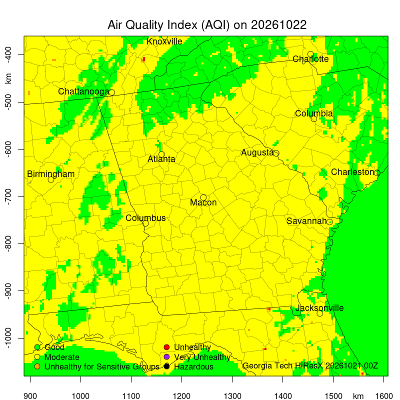 Daily Air Quality Forecast Map Not Found
